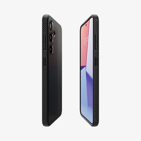 ACS07287 - Galaxy S24 Ultra Case Liquid Air in Matte Black showing the back
